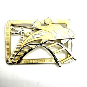 🆓️FREE ADD ON TO BUNDLE AJC Signed Gold Plated  Rollercoaster Brooch Pin